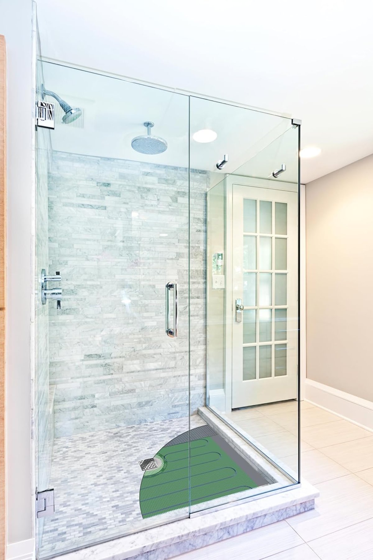 TempZone™ Shower Mat 120V 32″ x 60″ with Offset Drain Hole, 13.3 Sq. Ft., 1.7A TRT120-2.7O5.0
