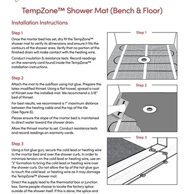 TempZone™ Shower Mat Installation (English)