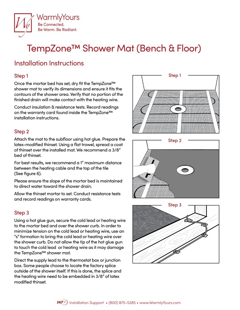 TempZone™ Shower Mat Installation (English)