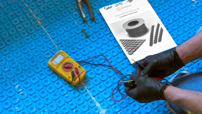 Testing TempZone Floor HEating Cable with Ohmmeter