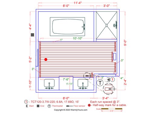 The HomeWright LLC SmartPlan for Heated Bathroom