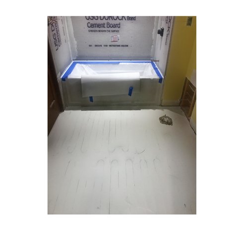 Thinset applied over TempZone Easy mat (3)