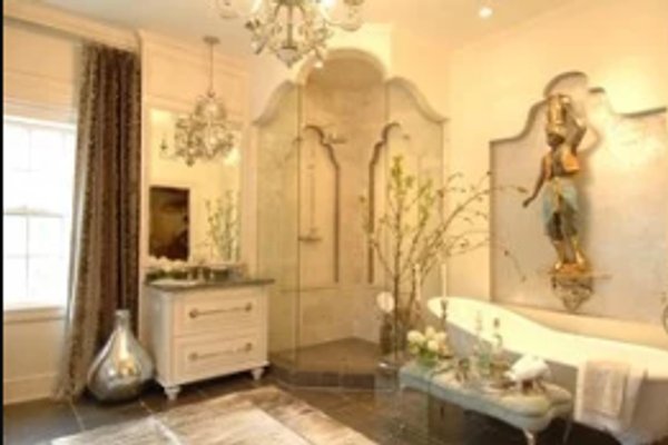 Thorndale Manor of Lake Forest Illinois Showhouse 2011 Master Bathroom with Radiant Heated tile floor