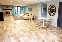 Tile Floor Basement with Electric Floor Heating - Julia's Home