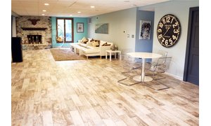 Tile Floor Basement with Electric Floor Heating - Julia's Home