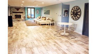 Tile Floor Basement with Electric Floor Heating - Julia's Home