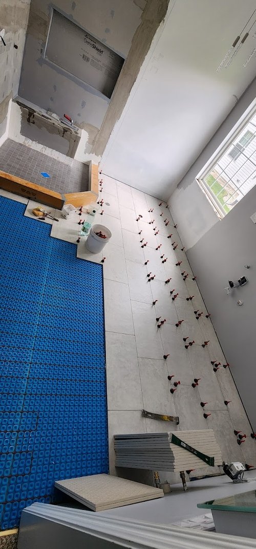 Tile installation over Prodeso membrane 2