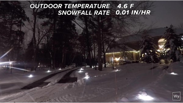 Time-lapse of a Tire Tracks System Operating During a Winter Storm