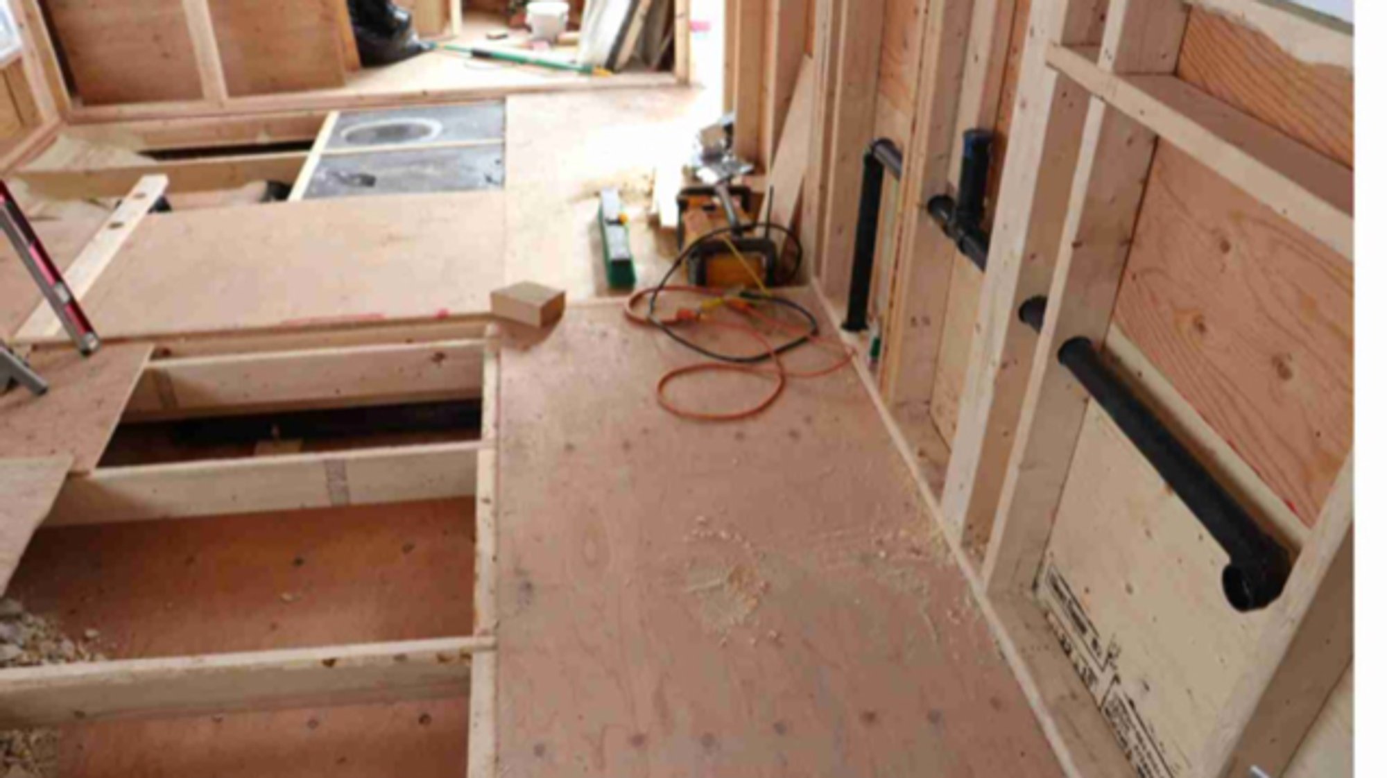 Tiny Home Landing Pad Cello Studio with Floor Heating room layout