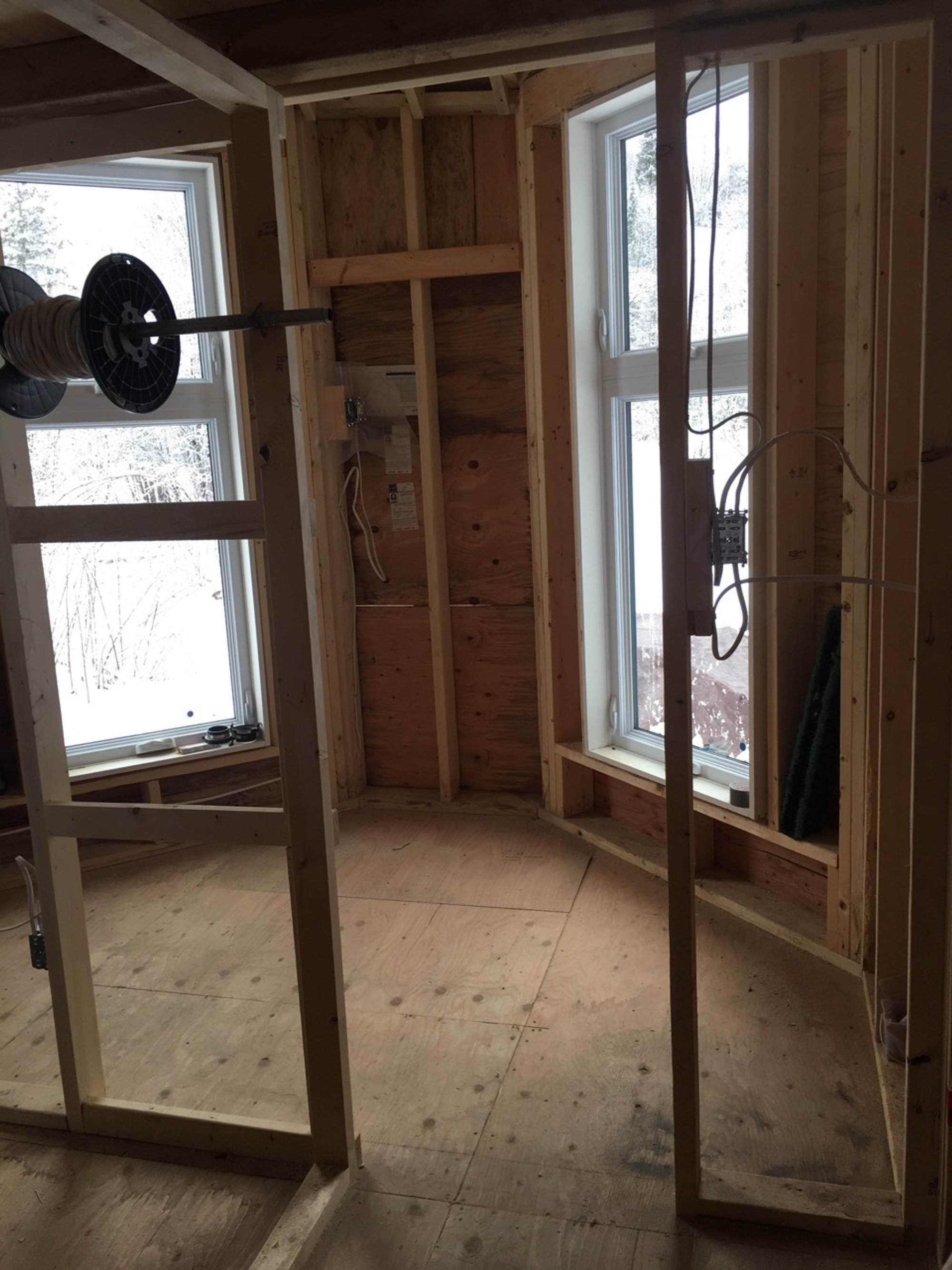 Tiny Home Landing Pad Cello Studio with Floor Heating recording area