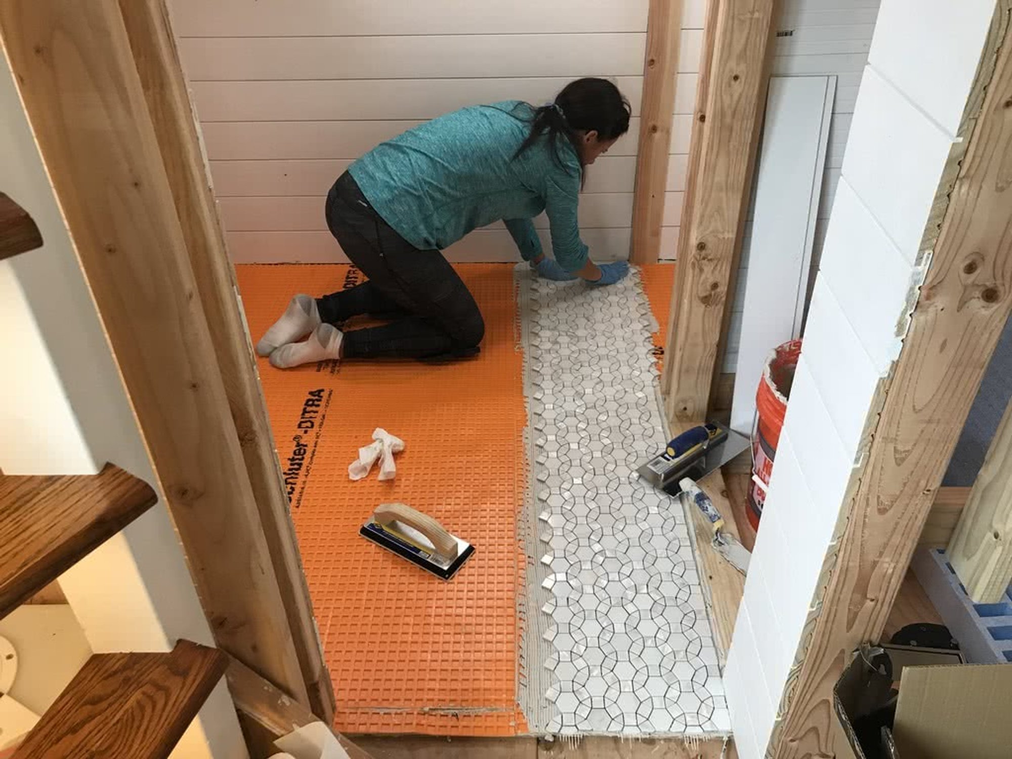 Tiny Living Living Large - Installing Tile over Schluter Membrane