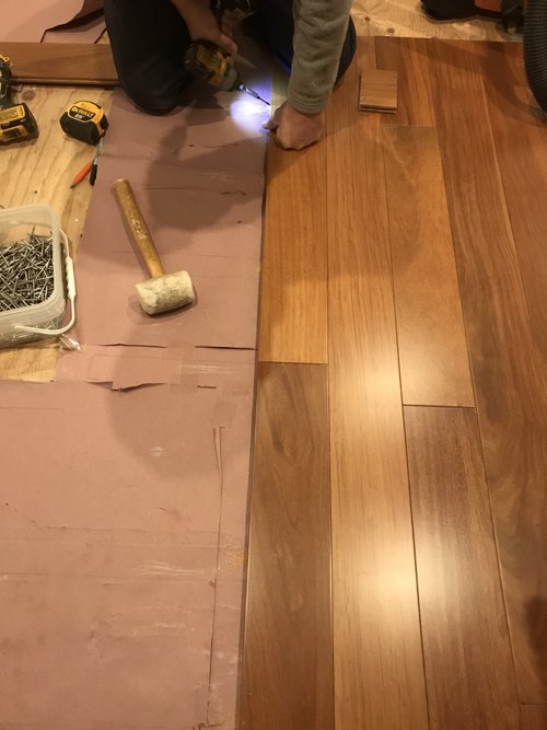 Tiny Living Living Large -Installing wood floor over floor heating 2