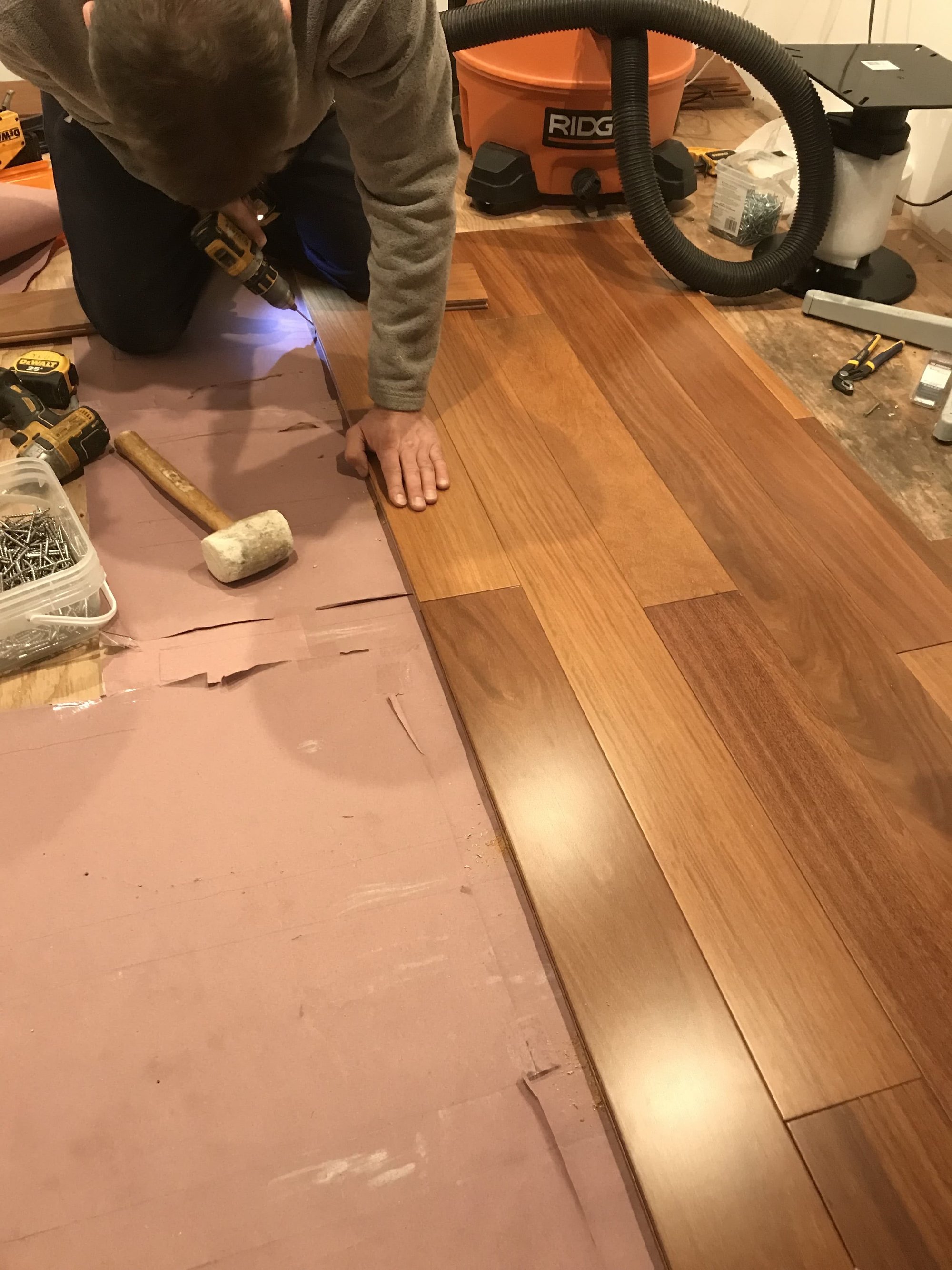 Tiny Living Living Large -Installing wood floor over floor heating