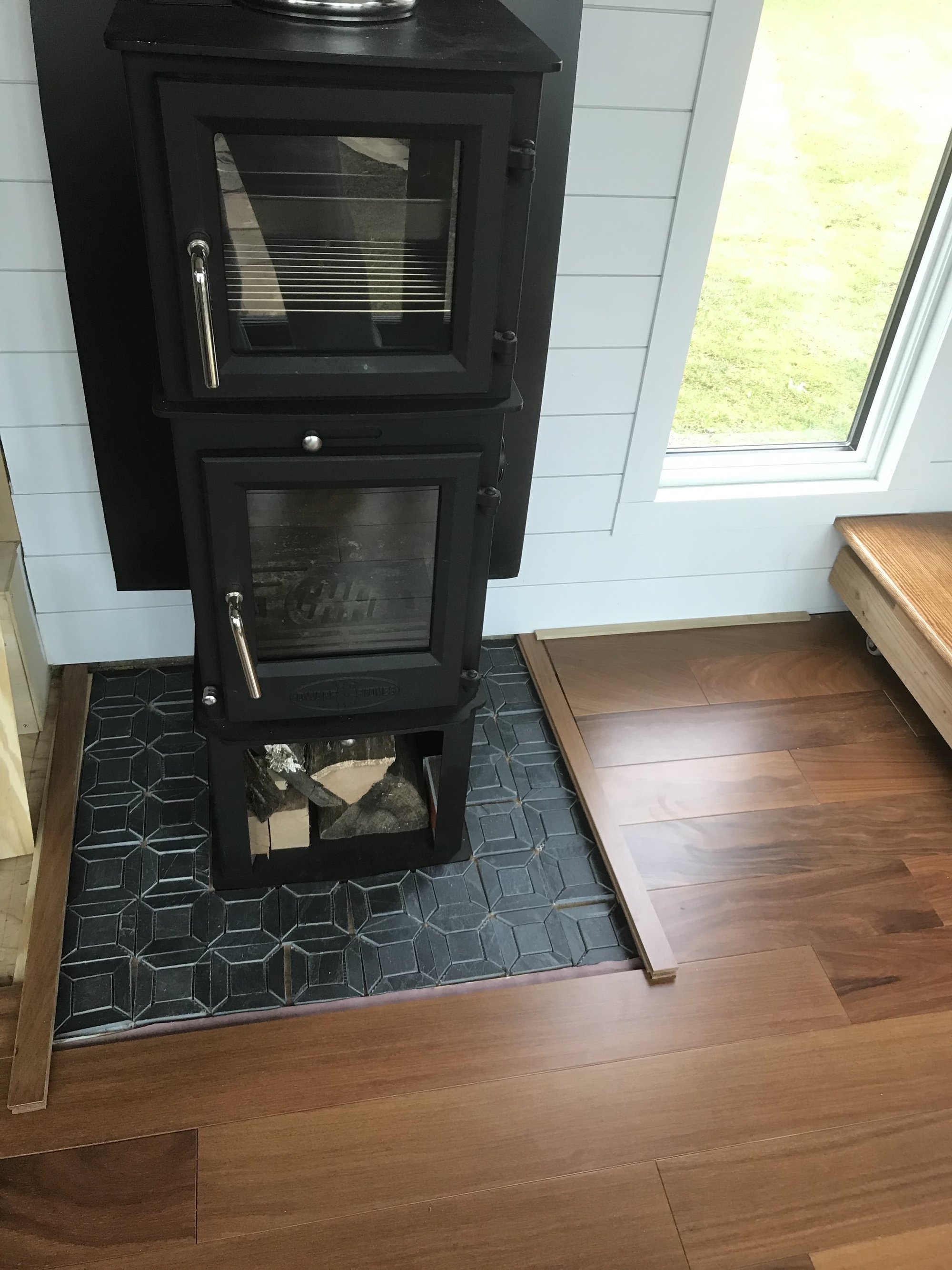 Tiny Living Living Large - Wood floor in tiny home with floor heating copy