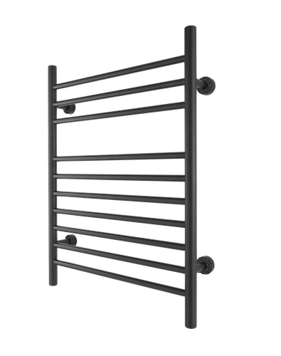 Infinity matte black towel warmer - wall mounted