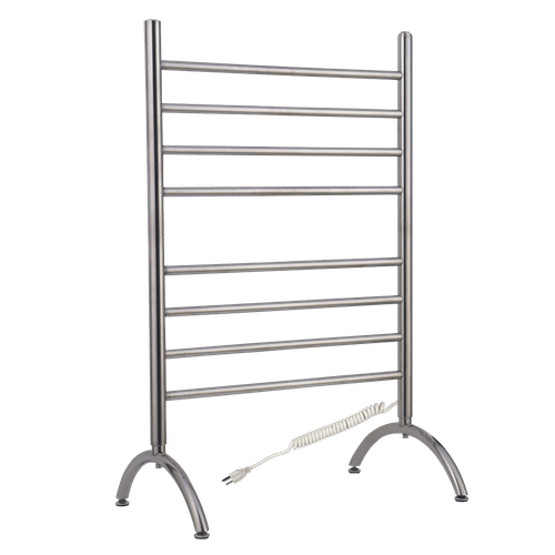 Barcelona brushed stainless steel towel warmer - freestanding