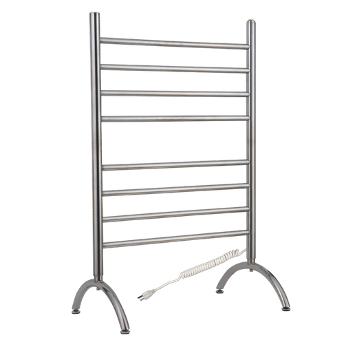 Barcelona brushed stainless steel towel warmer - freestanding