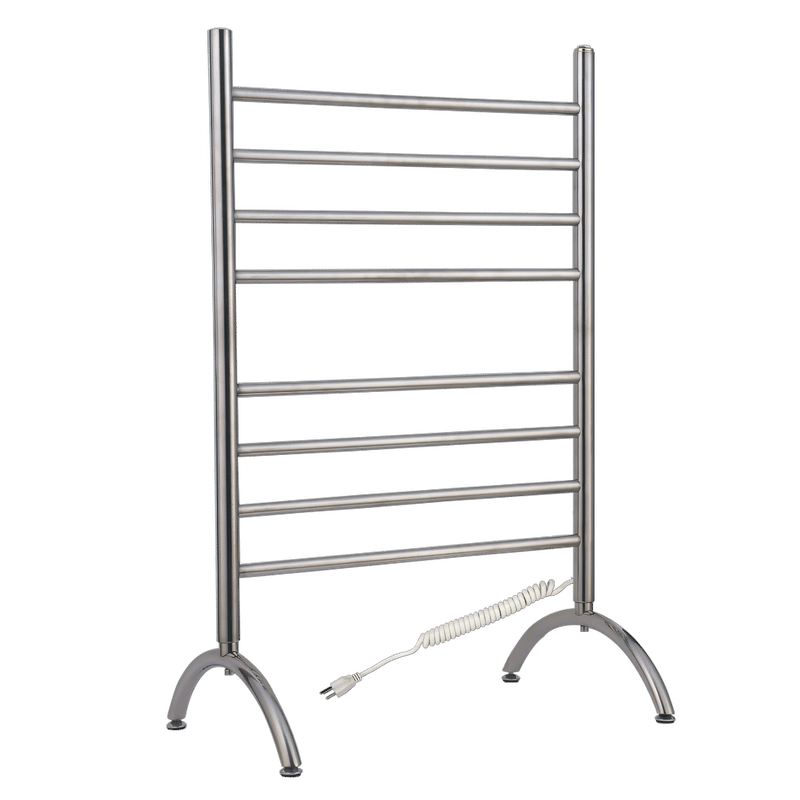 Barcelona brushed stainless steel towel warmer - freestanding