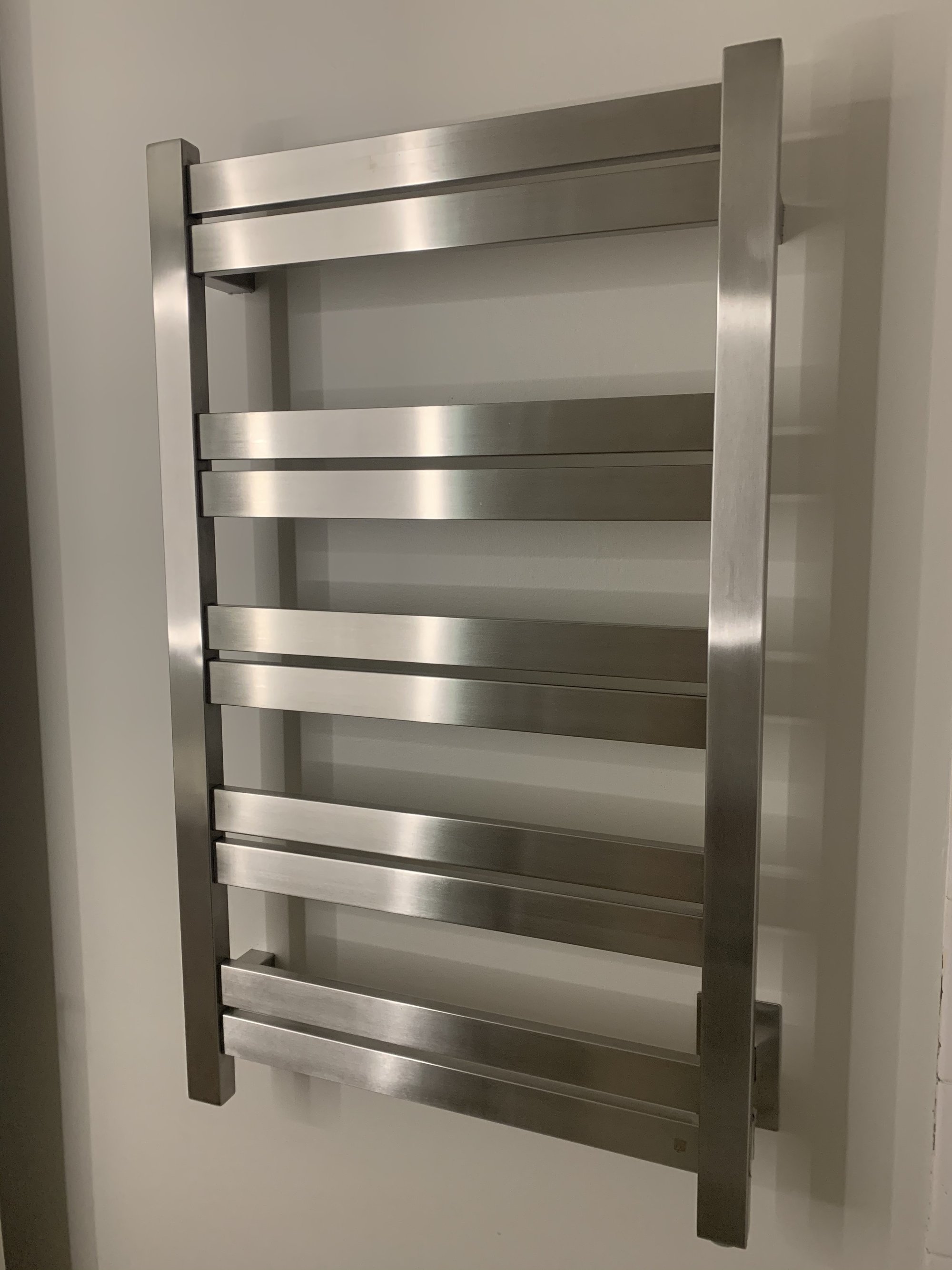 Towel Warmer Installation for Bathroom closeup