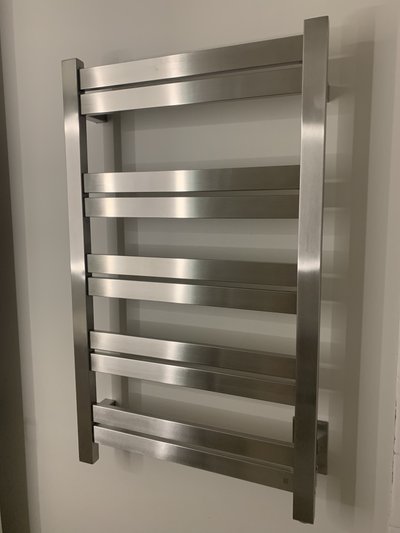 Towel Warmer Installation for Bathroom closeup