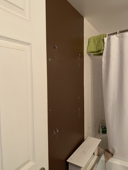 Towel Warmer Installation for Bathroom prepping space for towel warmer