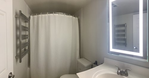 Towel Warmer Installation for Bathroom LED Mirror and towel warmer