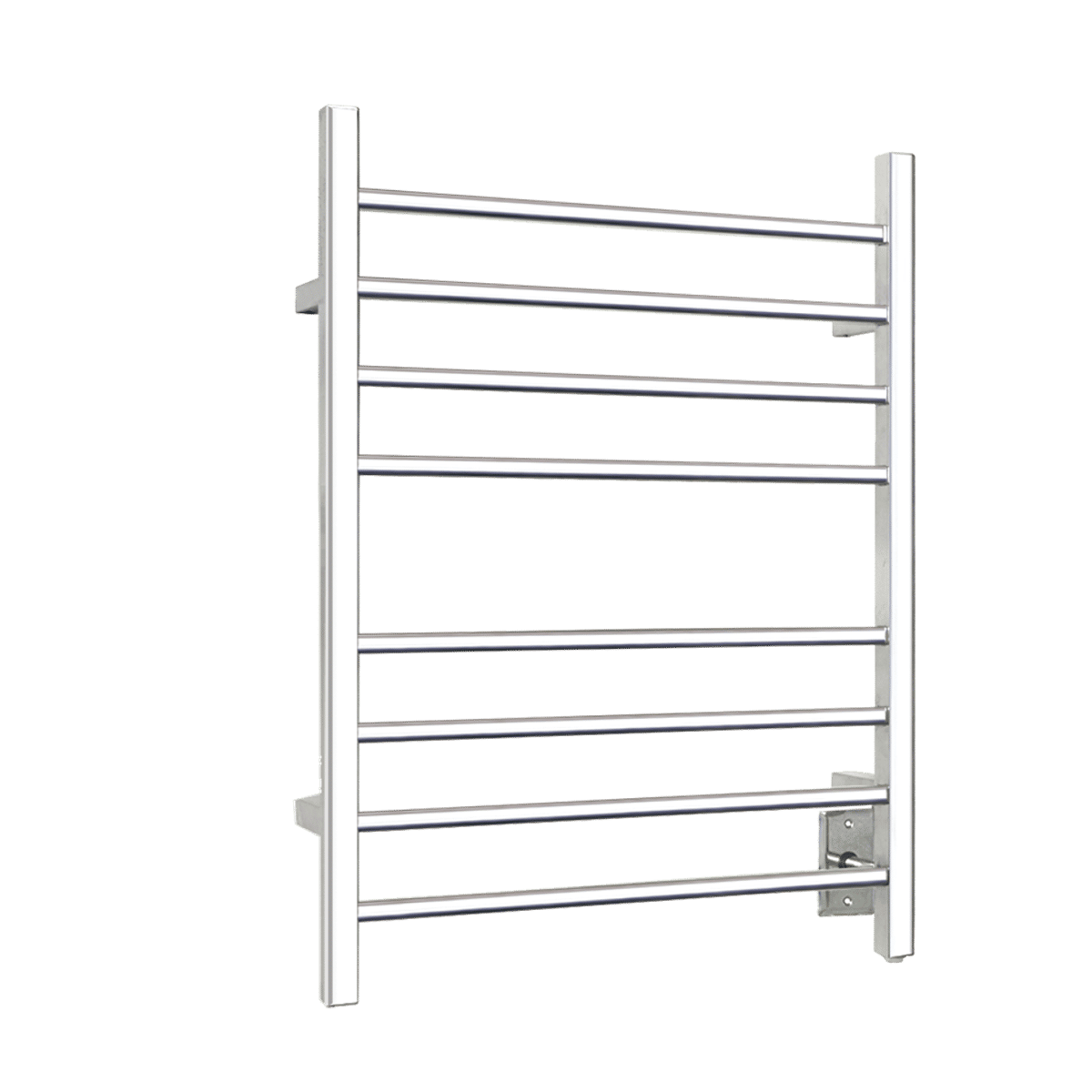 Towel Warmer Sierra Section Square 8-Bar Polished Stainless TW-SR-08PS-HW