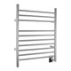 Hardwired brushed stainless steel towel warmer - wall mounted