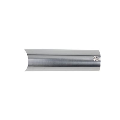Tube, mounting, square, stainless, brushed, 80mm x 25mm