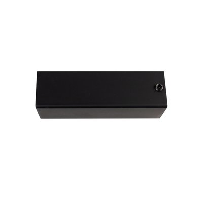 Tube, mounting, square, black, 80mm x 25mm