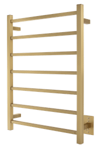 Tahoe 7 Towel Warmer, Brushed Gold, Hardwired, 7 bars