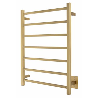 Tahoe 7 Towel Warmer, Brushed Gold, Hardwired, 7 bars