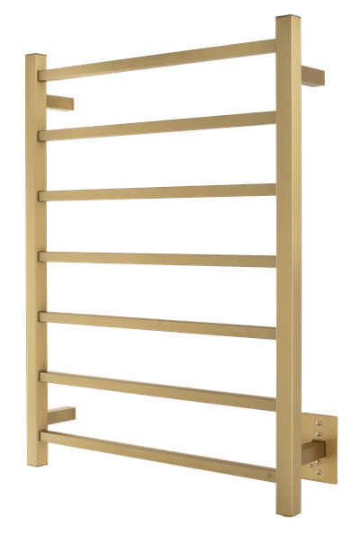 Tahoe brushed gold towel warmer - wall mounted