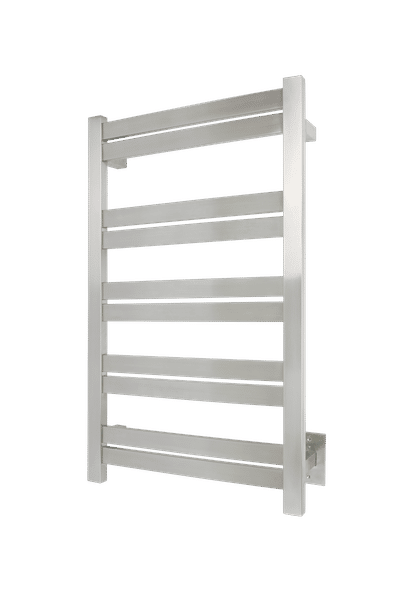 Grande brushed stainless steel towel warmer - wall mounted