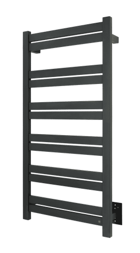 Grande matte black towel warmer - wall mounted