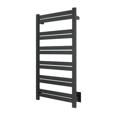 Grande 12 Towel Warmer - Black, Hardwired, 12 Bars