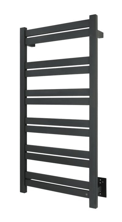 Grande matte black towel warmer - wall mounted