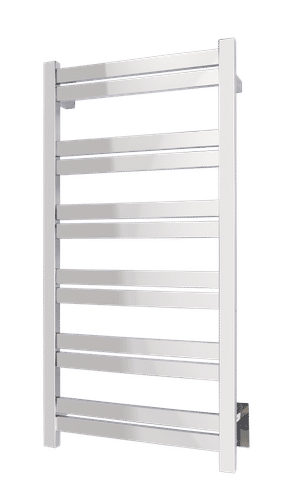 Grande polished stainless steel towel warmer - wall mounted