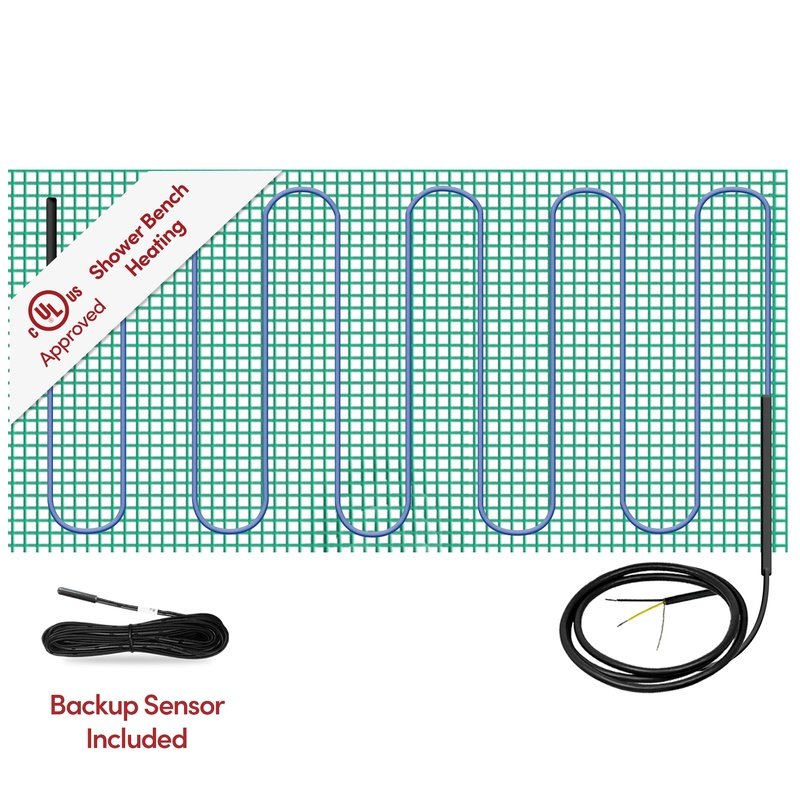 TempZone Shower Mat What is Included Group Shot with Label