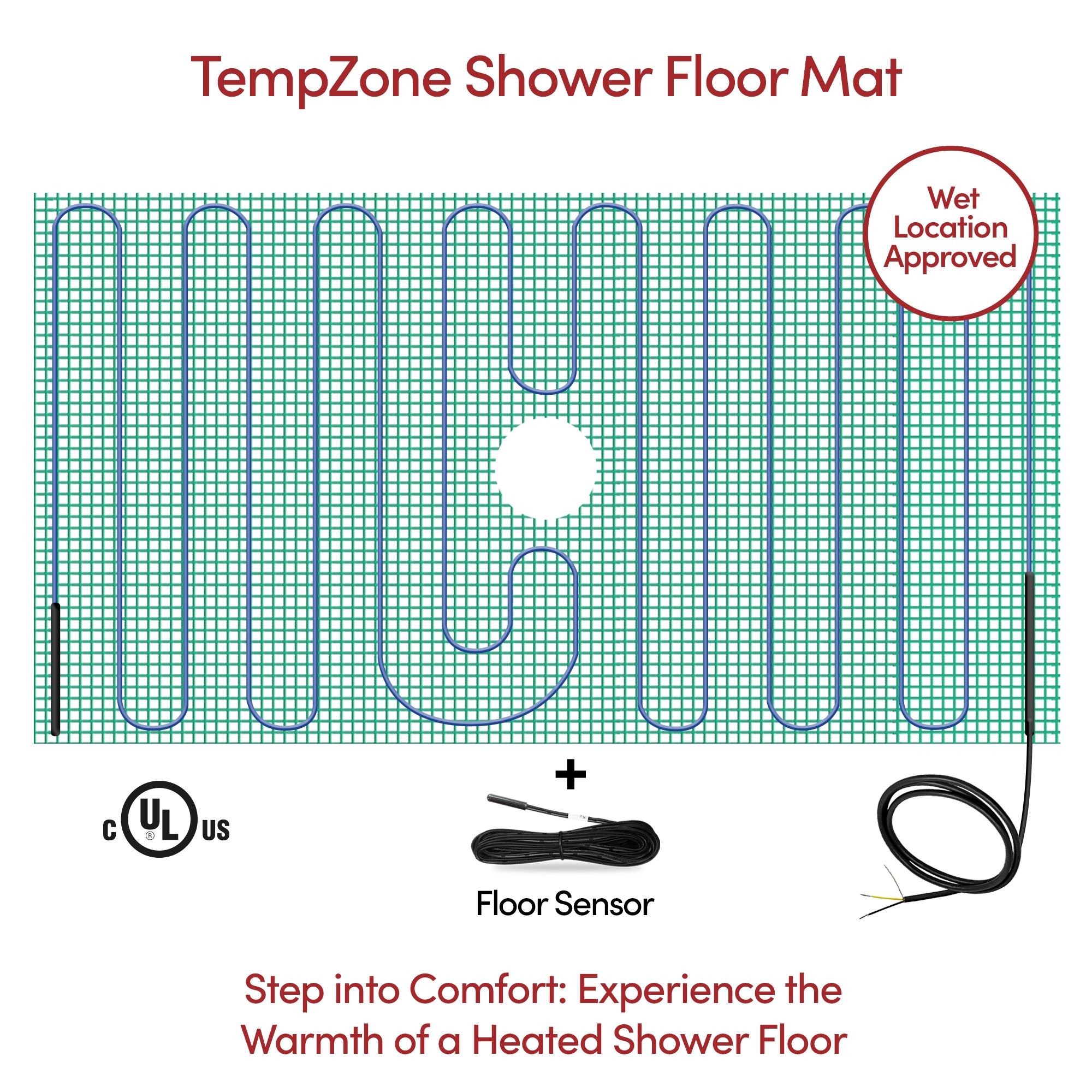 TempZone Shower Floor Mat