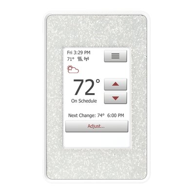 nSpire Touch Programmable Thermostat with Swarovski Crystal - Fine Rocks - Comet Argent Light 