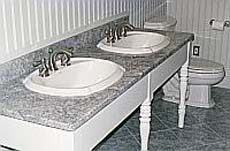 Two Stainless Steel Two-Handle Bathroom faucets
