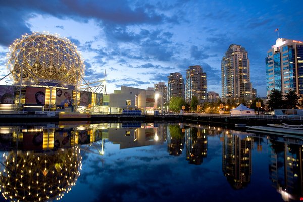 Vancouver, BC-Skyline at Dusk