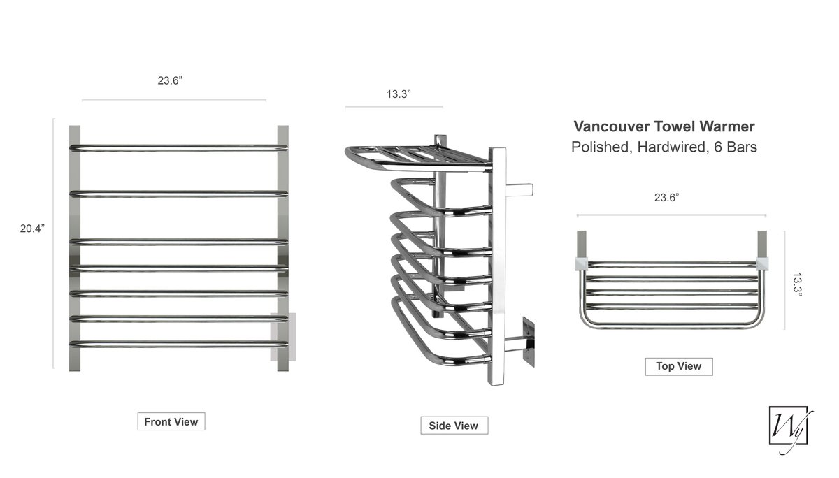 Vancouver towel warmer dimensions-im9775-070720