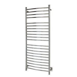 Vida polished stainless steel towel warmer - wall mounted