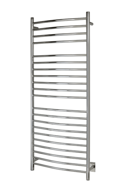 Vida polished stainless steel towel warmer - wall mounted