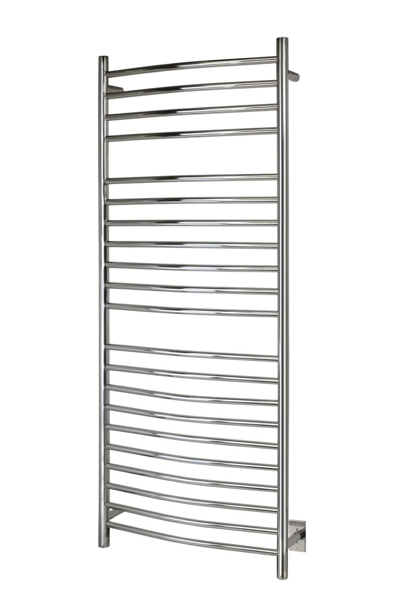 Vida polished stainless steel towel warmer - wall mounted