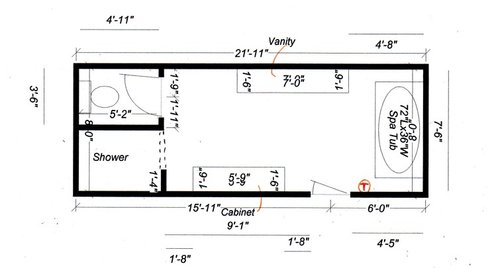 Villareal Master Bath layout