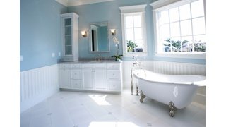 Vintage Bathroom Lifestyle Stock Photo