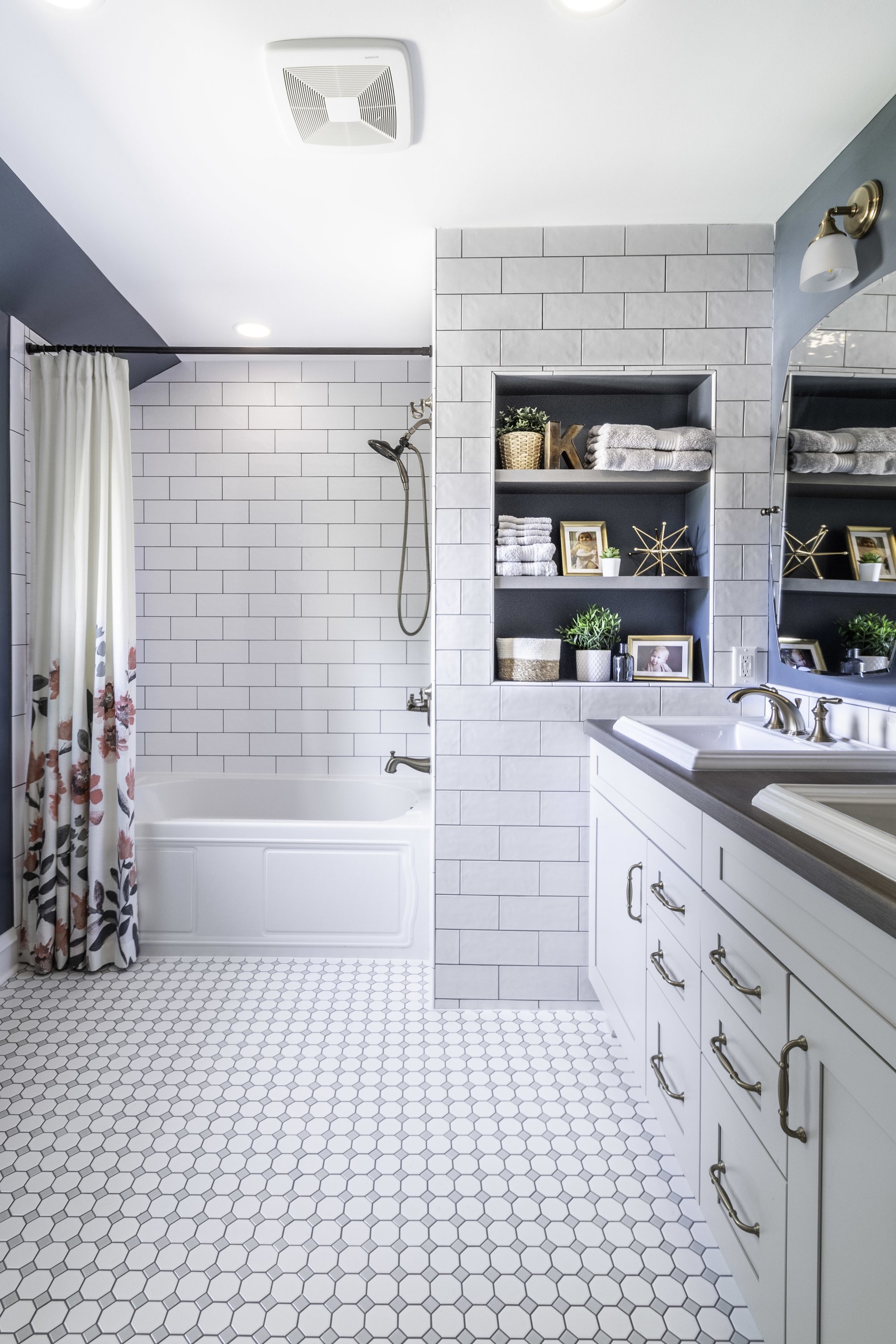 Vintage Bathroom Transformation with radiant floor heating